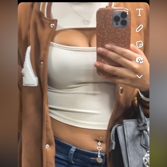 SHEIN Tops Open Chest Long Sleeve Cropped Top Poshmark